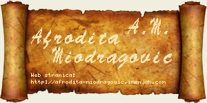 Afrodita Miodragović vizit kartica
